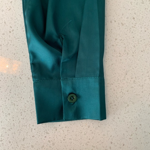 Offshore Dreams Cotton Button Down Top - Emerald
